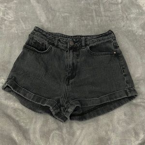 Black Jean Shorts